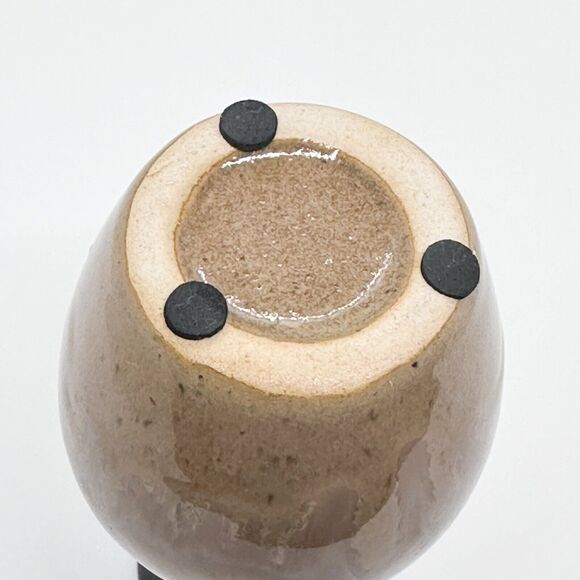 Handmade Vase Pottery Drip Glaze Crackle Natural Small Bud Art Studio Ocean - Picture 8 of 8